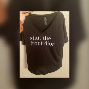 Shut The Front Dior size large black shirt